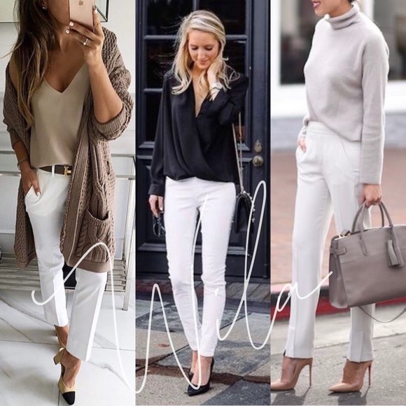 WILA Pants - TALIA🖤 tailored white pants trousers office work